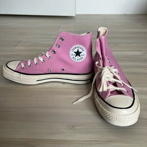Pink high top converse